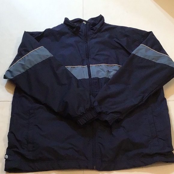 NIKE  MENS NAVY BLUE WINDBREAKER  LON SLEEVES JACKET SZ  XL - Picture 12 of 12